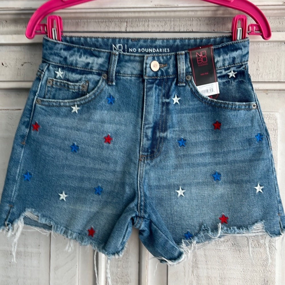 No Boundaries: High Rise Destructed Midi Shorts